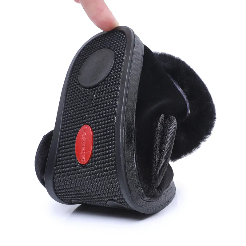 Cilool Wool Upper Adjustable Velcro Easy Wear Shoes - NW6028