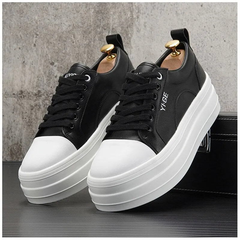 Leather Platform Sneakers
