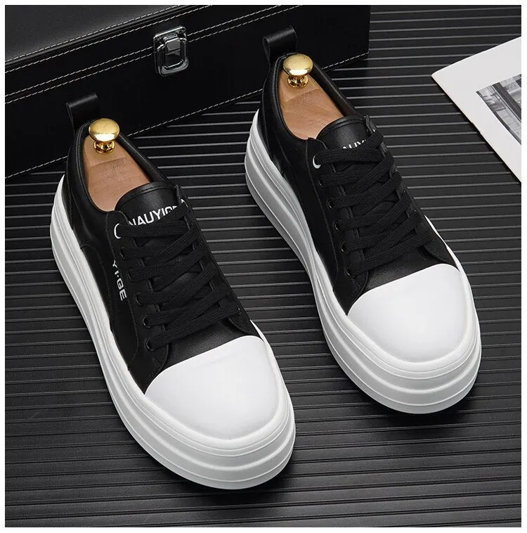 Leather Platform Sneakers