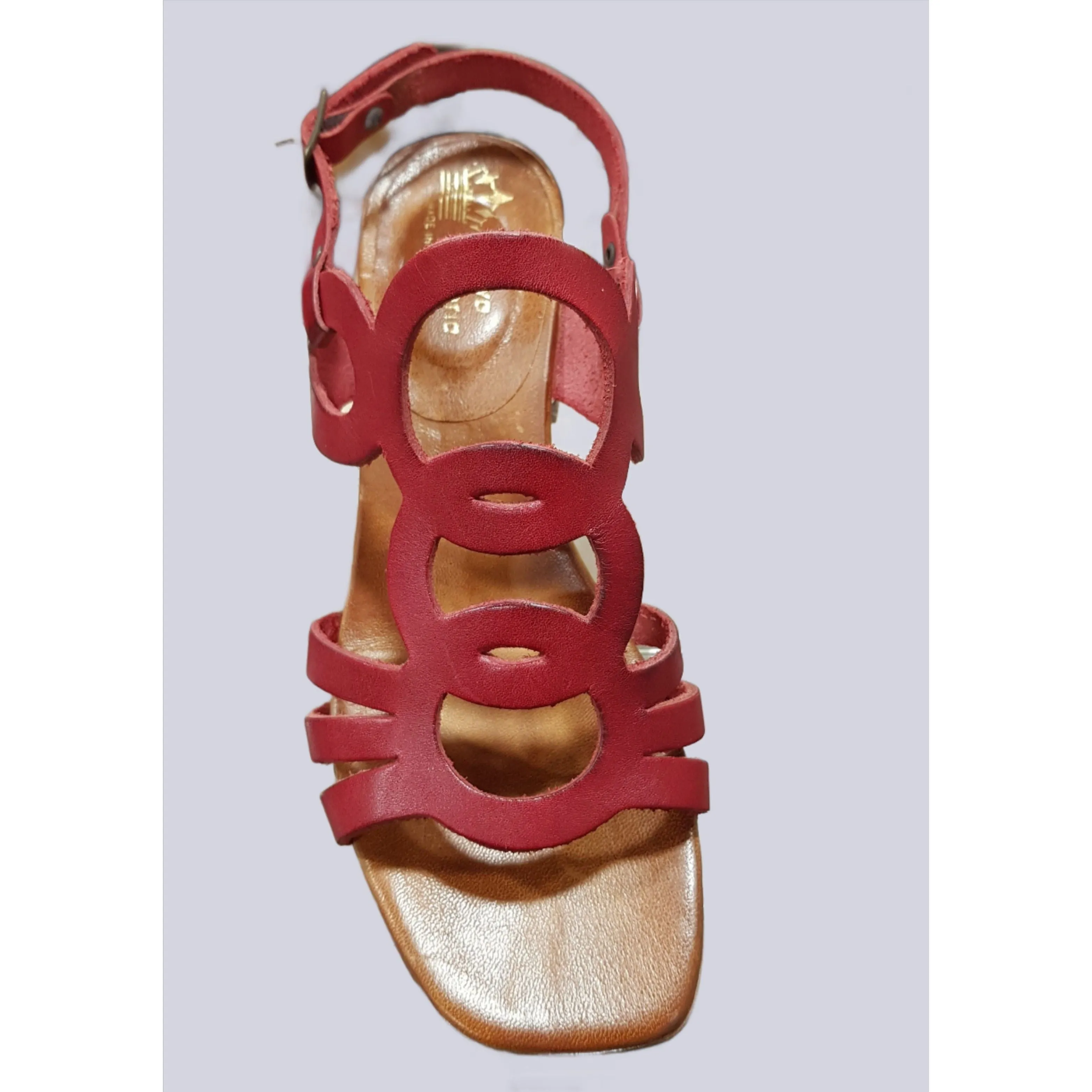 Nuovo Cuoieria E66 Rosso Italian Leather  Sandal