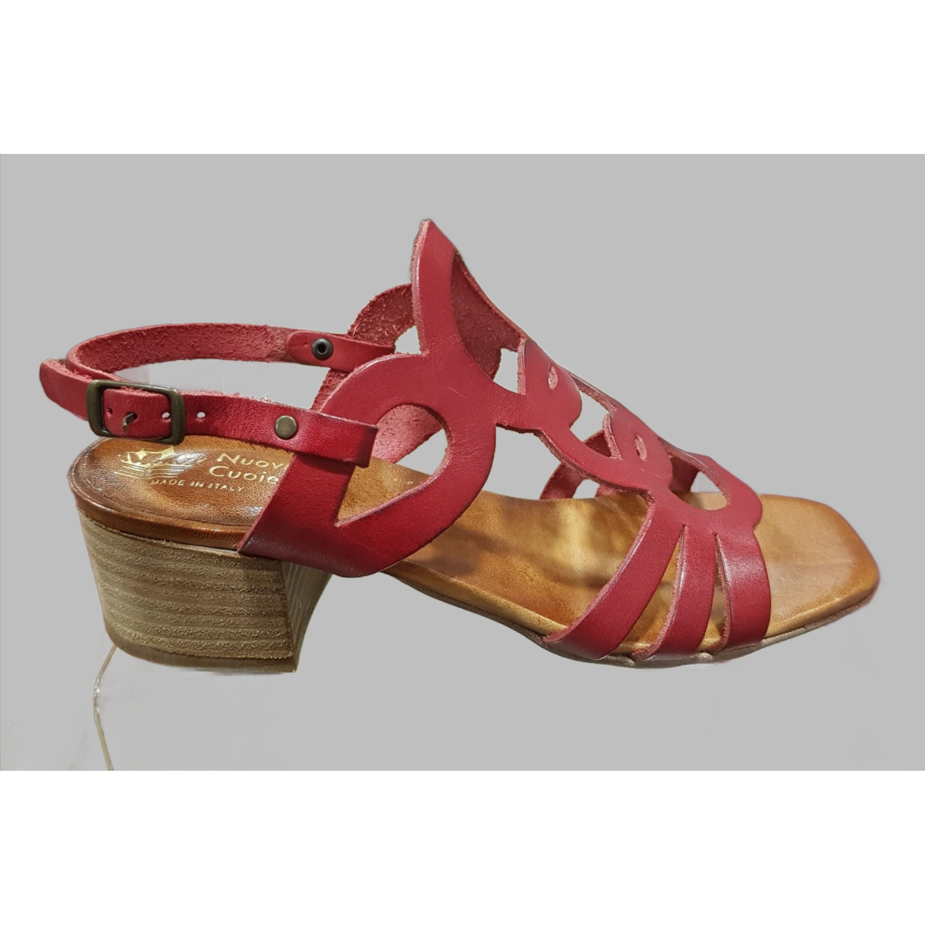 Nuovo Cuoieria E66 Rosso Italian Leather  Sandal
