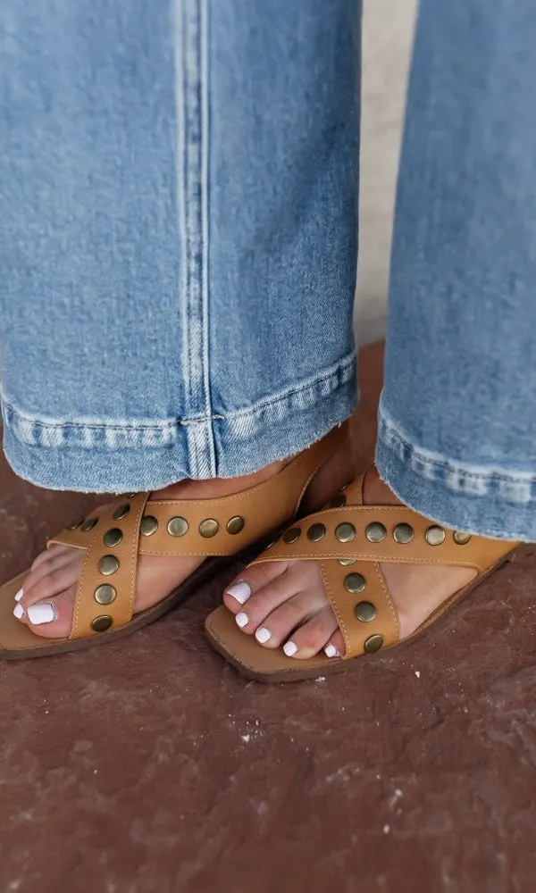 OASIS SOCIETY Kylie - Studded Cross Band Sandal