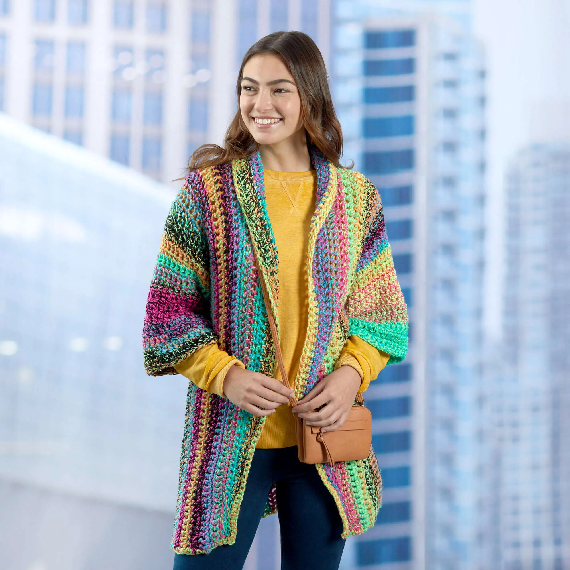 Red Heart Easy-to-Wear Crochet Cardigan