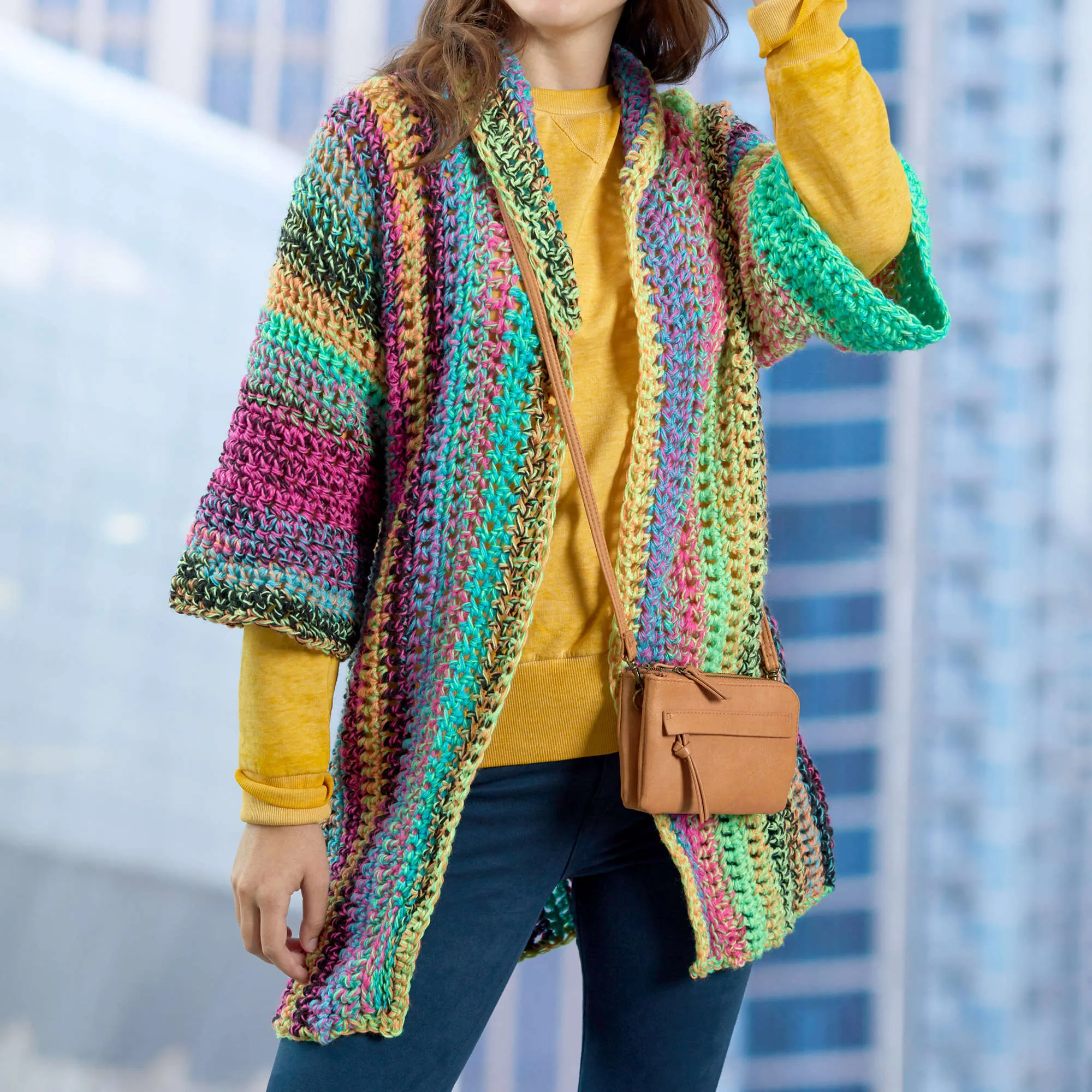 Red Heart Easy-to-Wear Crochet Cardigan