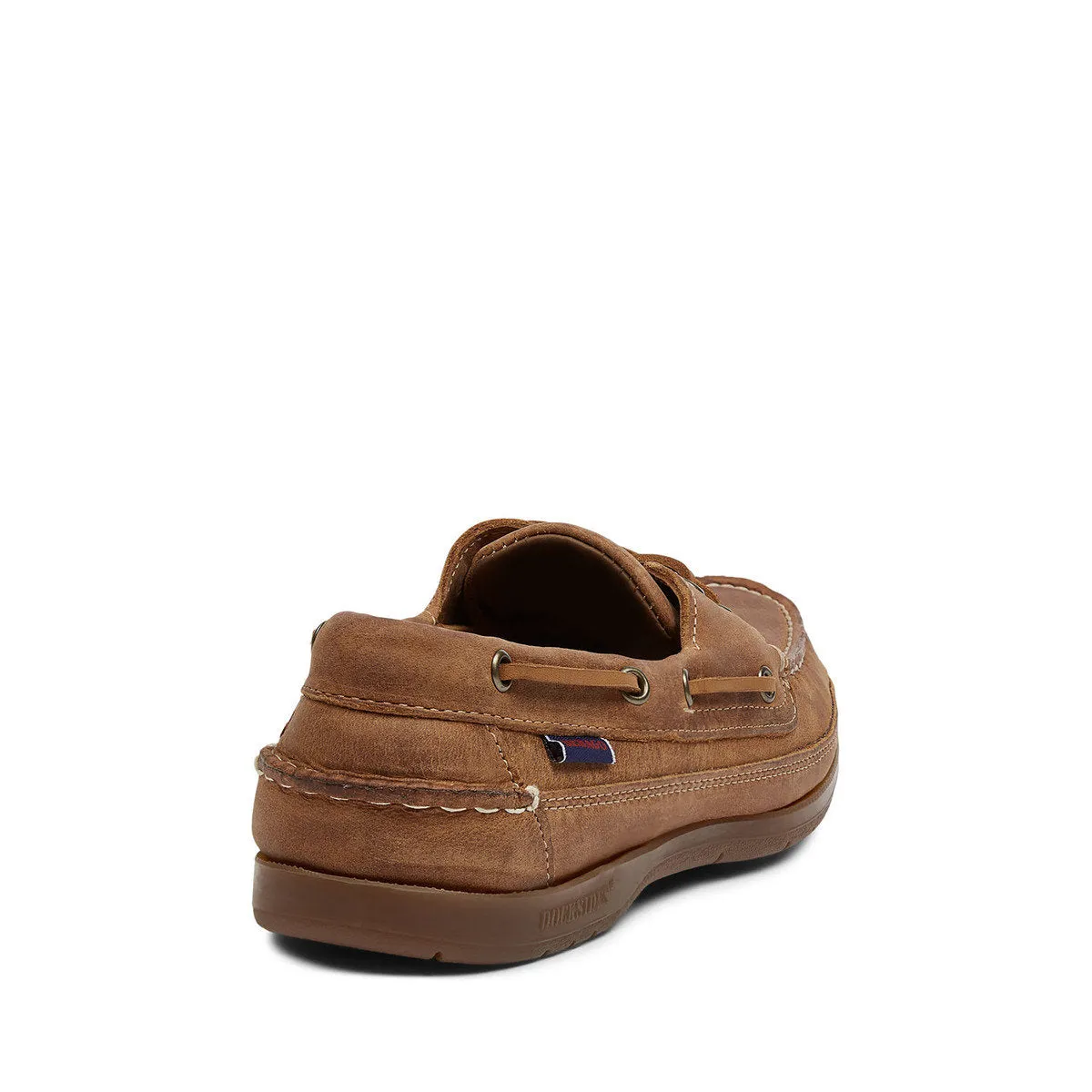 Sebago Men's 7002JQO Schooner Crazy Horse Leather Boat Shoes Brown Tan