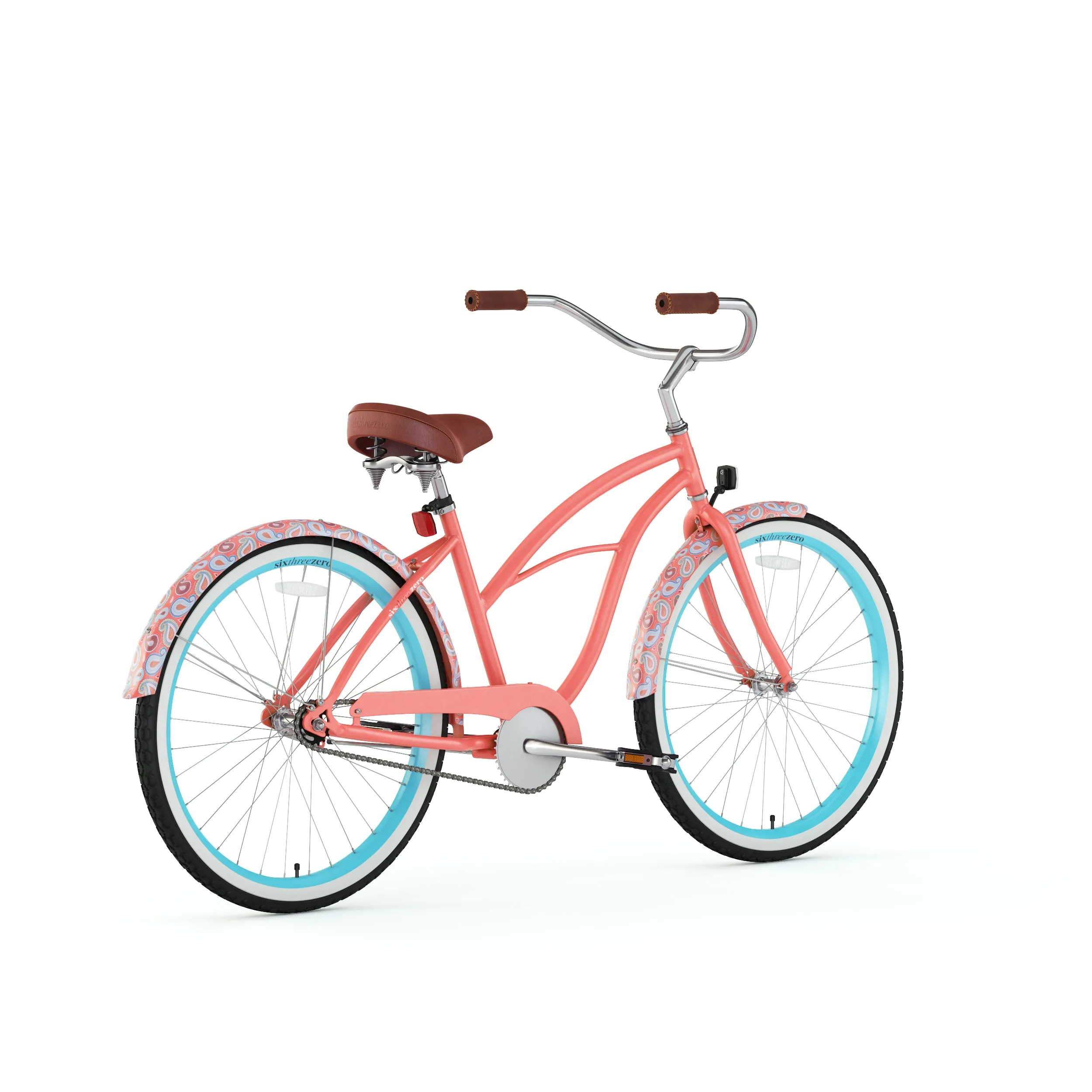 sixthreezero Paisley Single Speed 26" Women's Beach Cruiser Bike