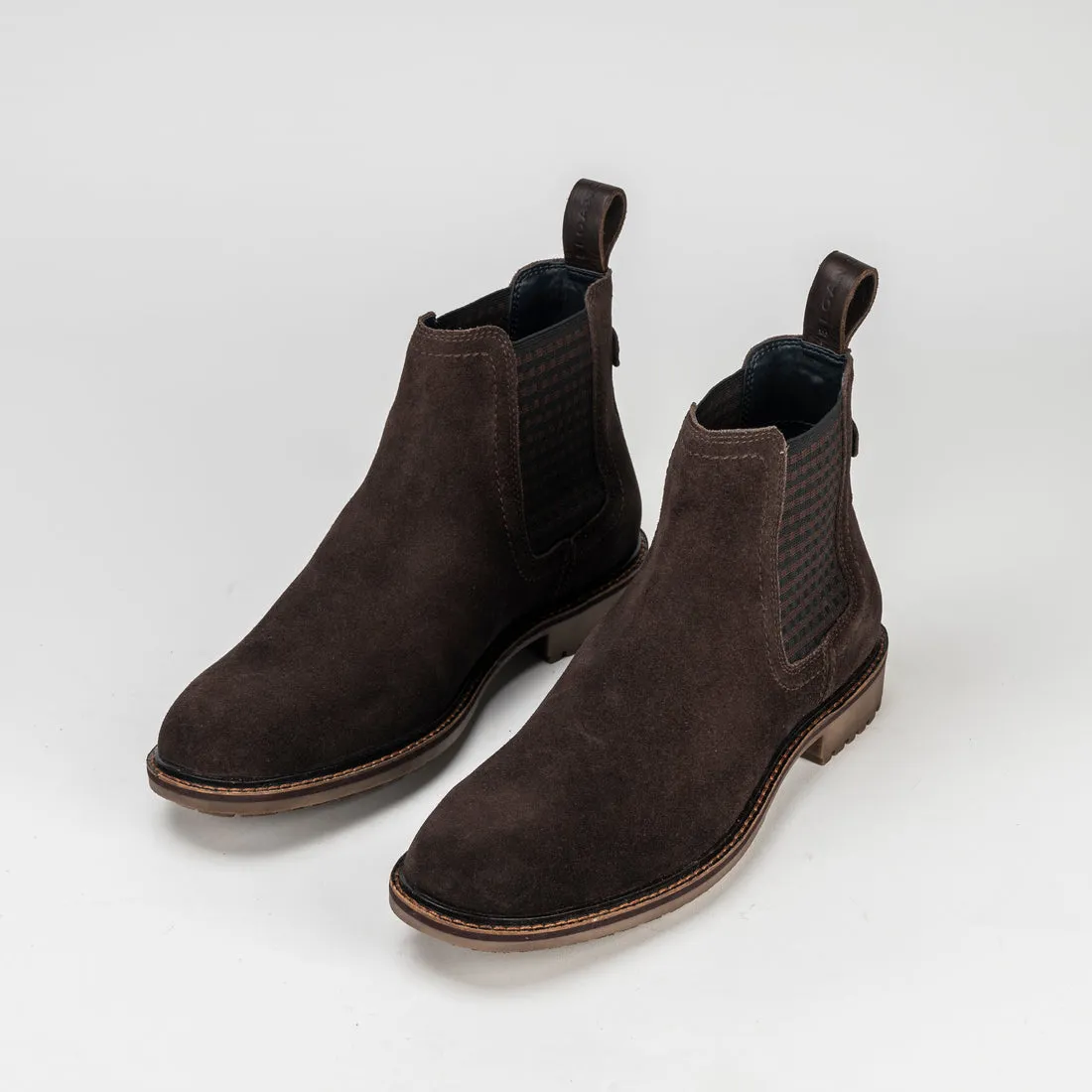 Sloane Mens Ledger Suede Chelsea Boots Brown
