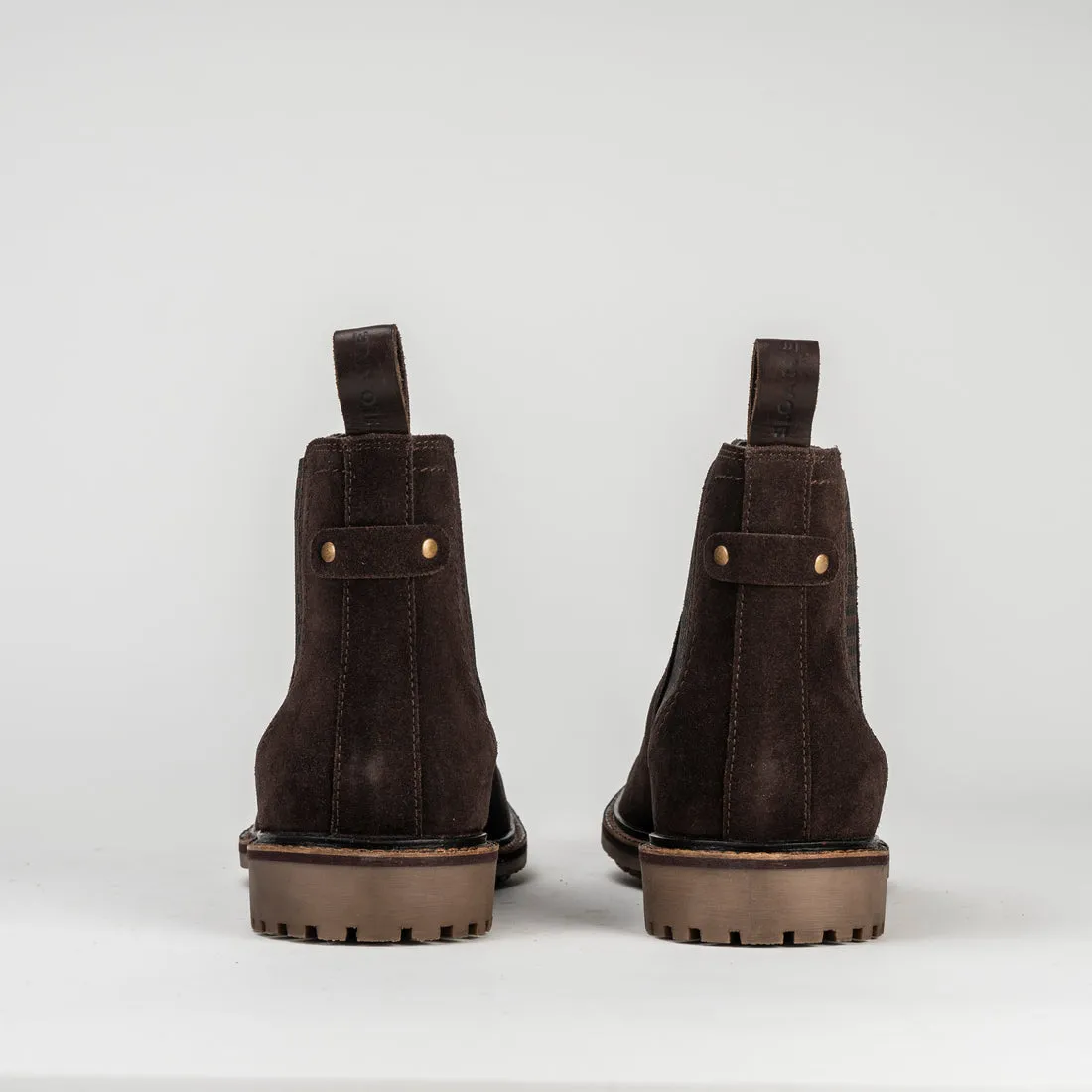 Sloane Mens Ledger Suede Chelsea Boots Brown